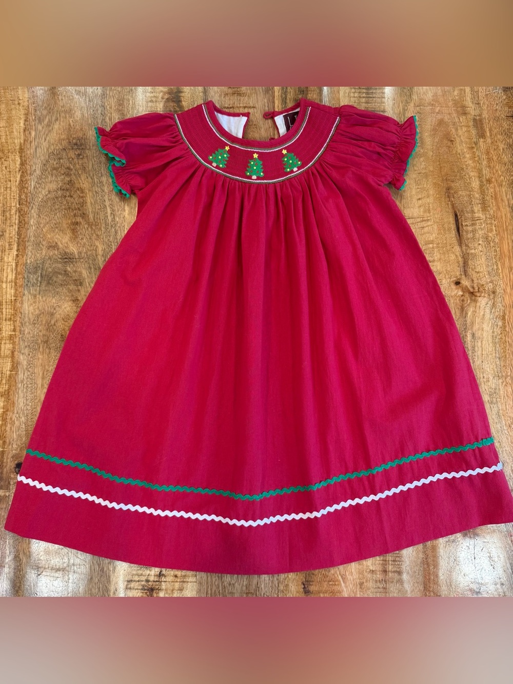 Lil Cactus Smocked Christmas dress - 5Y